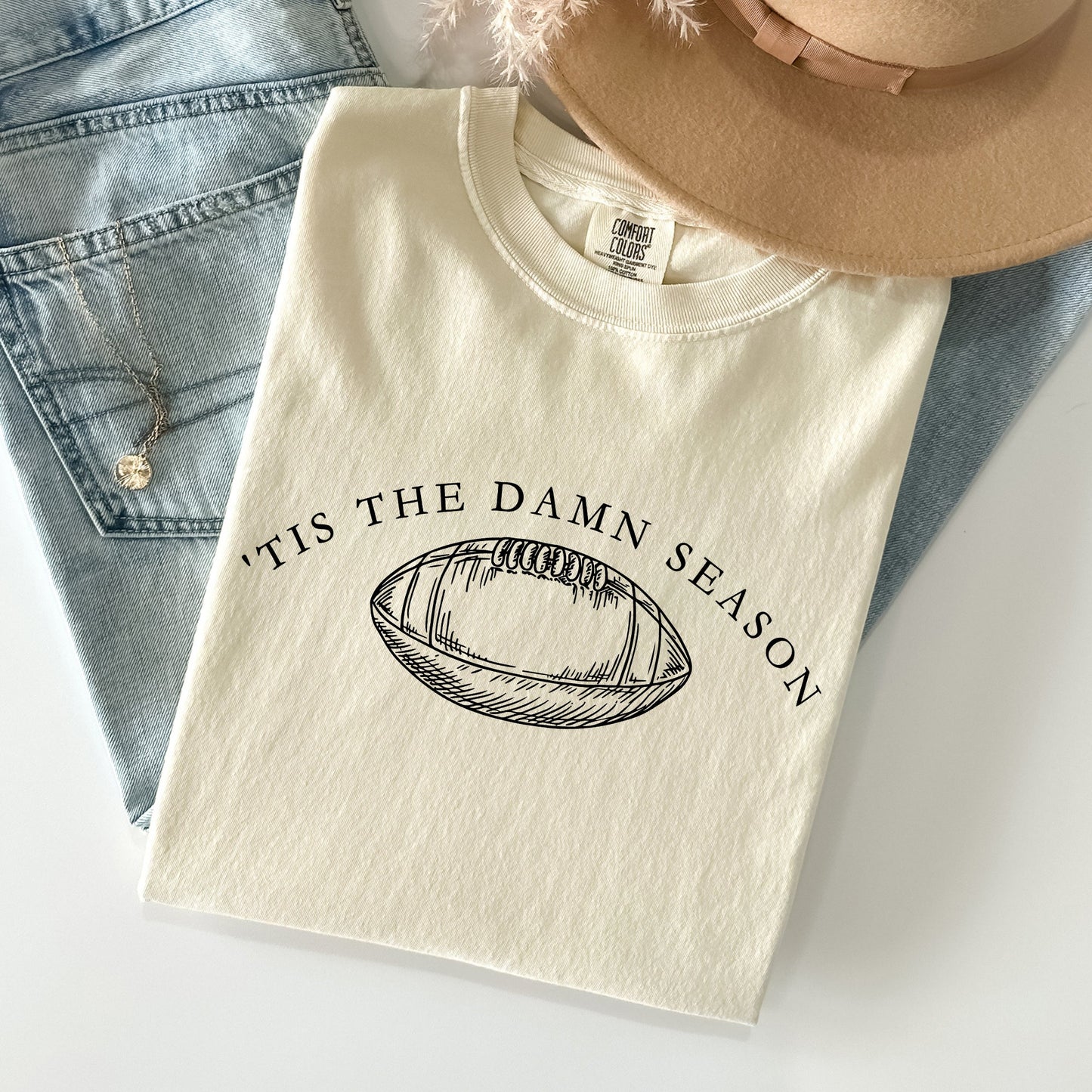 Tis The Damn Season Football Tailgate Party Limited Edition Collectible Comfort Colors Tee