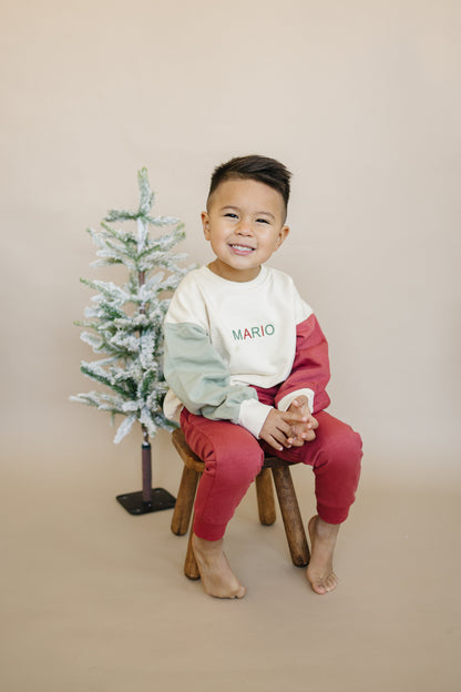 Cotton French Terry Jogger Pants - Christmas Matching