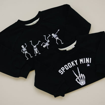 Organic Cotton Dancing Skeletons Crewneck Sweatshirt