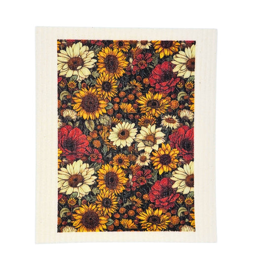 Fall Harvest Flower Garden Swedish Dishcloths Fall Kitchen