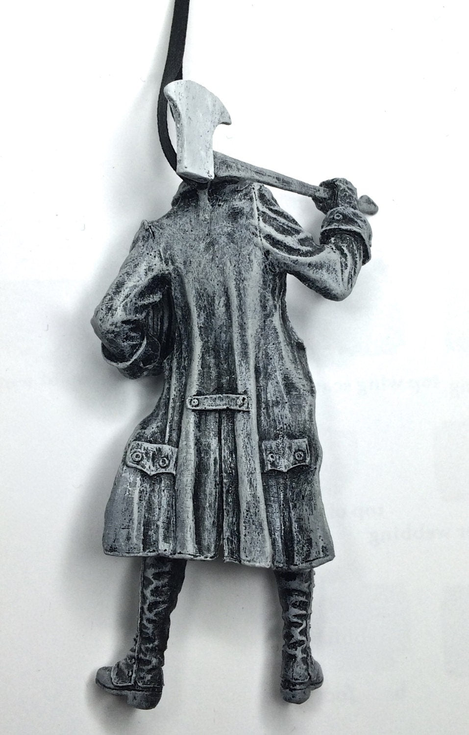 Headless Horseman Ornament, Hand Painted Resin Sculpture | Gothic Legend of Sleepy Hollow Figurine | Dark Art for Spooky Holiday Decor