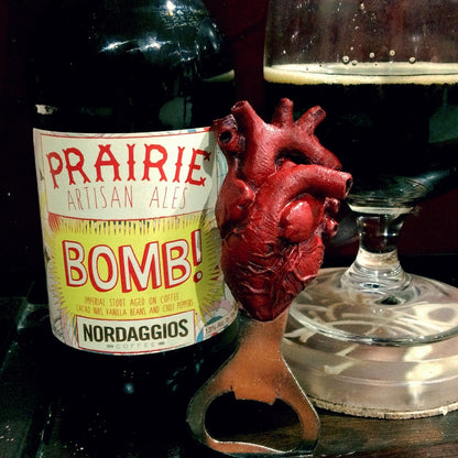 Anatomical Heart Bottle Opener, Hand Painted Resin | Gothic Medical Decor, Anatomy Heart Bottle Opener |Fantasy Gothic Beer and Barware Gift