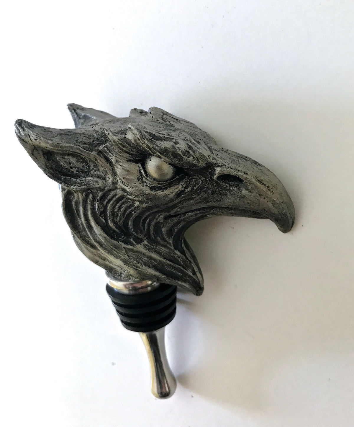 Griffin Winestopper, Hand Sculpted Resin,  Mythic Fantasy Art Barware | Legendary Creature Bottle Stopper | Fantasy Wine and Barware Gift