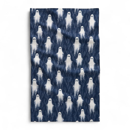 Ghosting Around Geometry Tea Towel