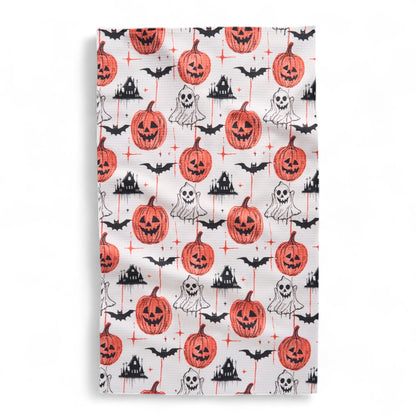 Halloween Is Here Geometry Tea Towel