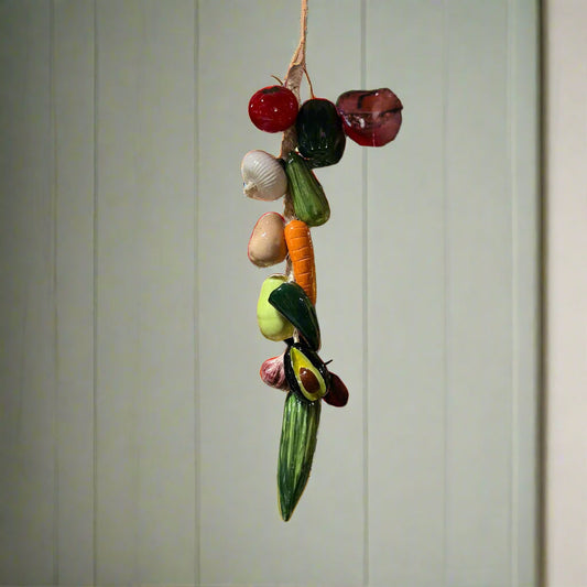 Mexican Fruit Ristra | Hand-Painted Hanging Kitchen Wall Art
