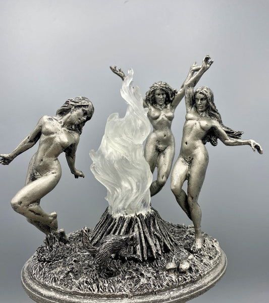 Witch's Sabbath Sculpture, with LED light feature