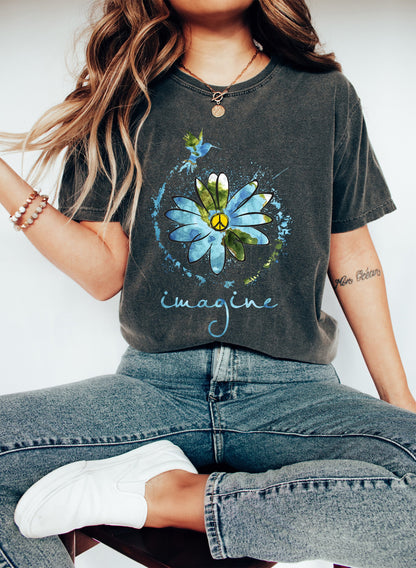 Imagine Peace Watercolor T-shirt