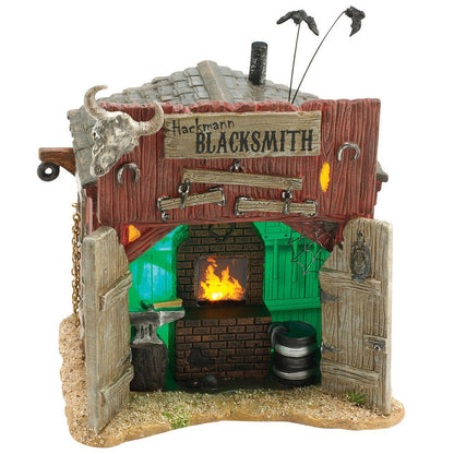 Halloween Village Hackmann' Blacksmith Shop
