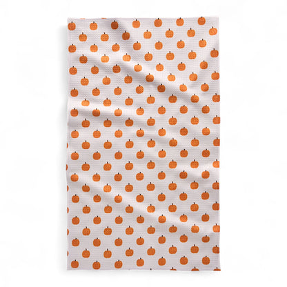 Pumpkin Patchwork Geometry Tea Towel