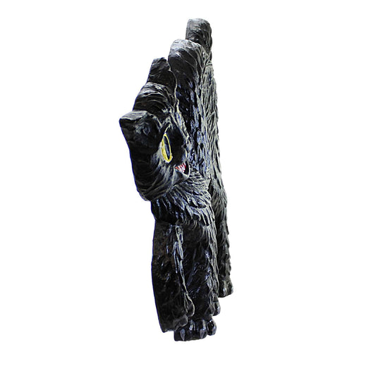 Retro Halloween Paper Mache Black Cat Wall Decor