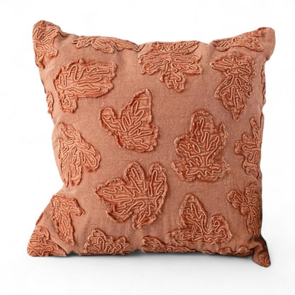 Fall Leaf Orange Stonewashed Throw Pillow
