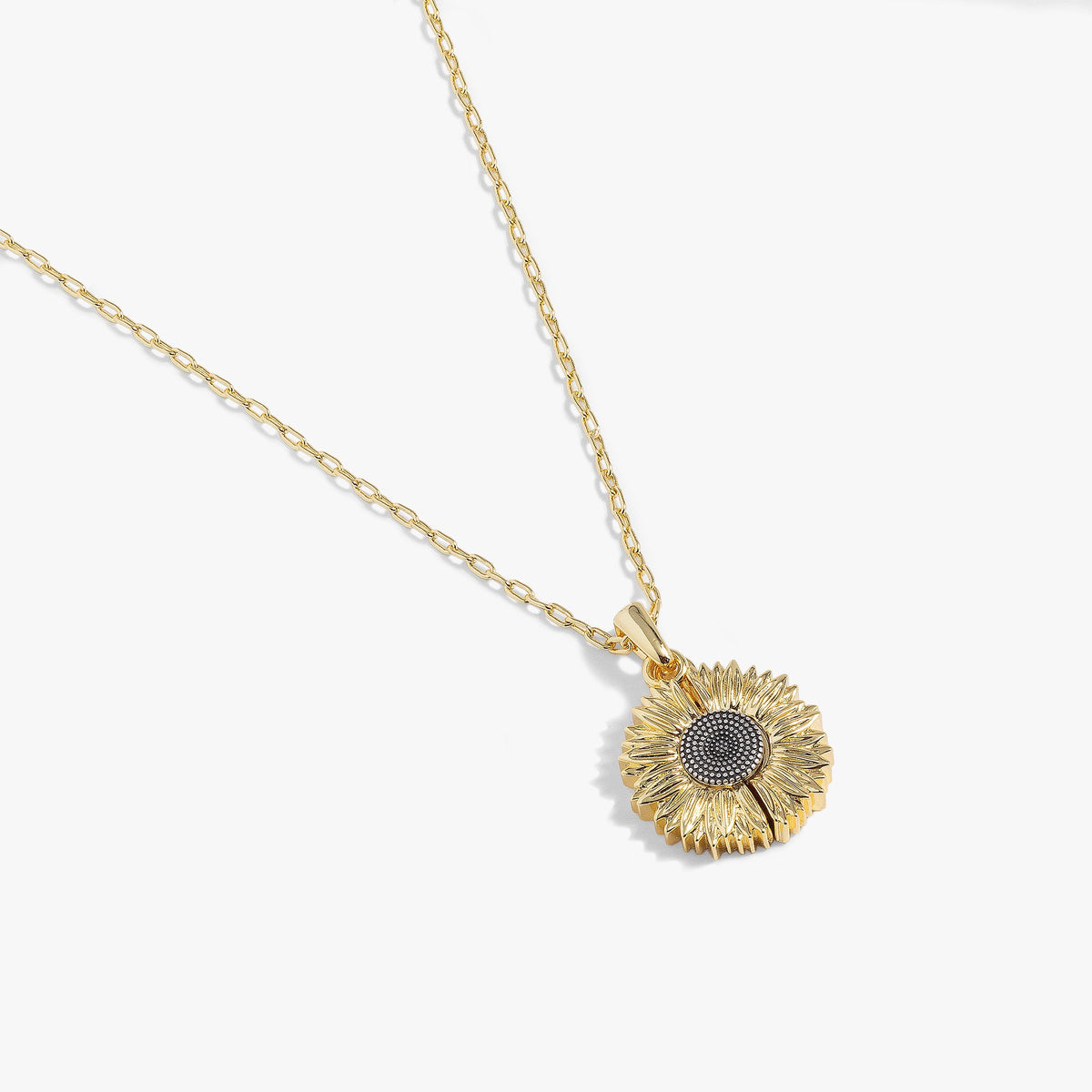 Sunflower 'Choose Happiness' Mantra Necklace